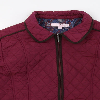 Julipa Womens Red   Quilted Coat Size 12