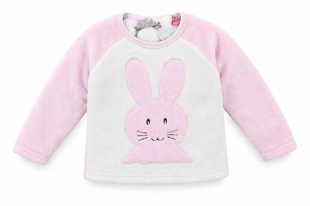 Jumbo Girls Pink Solid  Top Pyjama Top Size 4 Years  - Rabbit