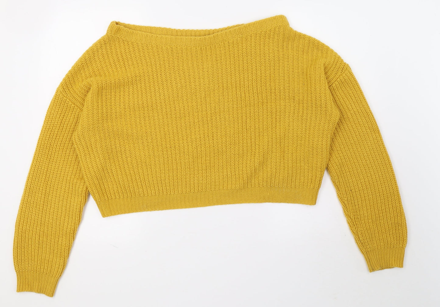 Missguided Womens Yellow   Pullover Jumper Size M