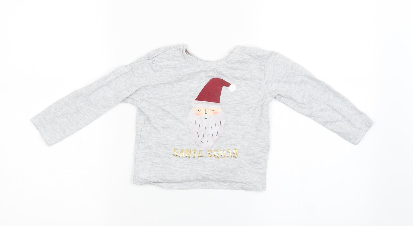 Primark Girls Grey   Pullover Sweatshirt Size 2-3 Years  - Christmas