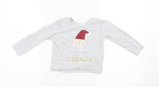 Primark Girls Grey   Pullover Sweatshirt Size 2-3 Years  - Christmas