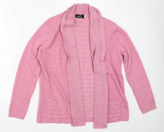 Monique Womens Pink   Cardigan Jumper Size M