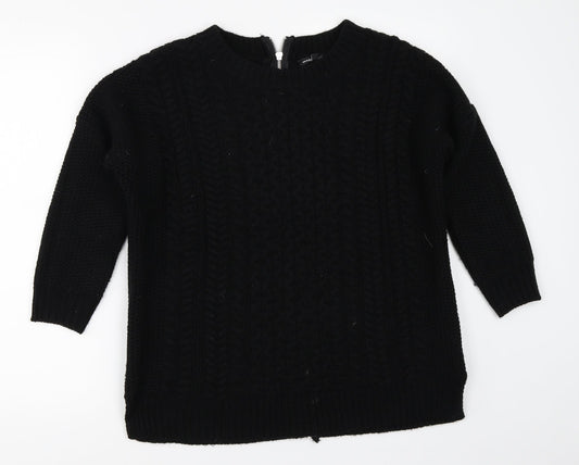 Warehouse Womens Black   Pullover Jumper Size S