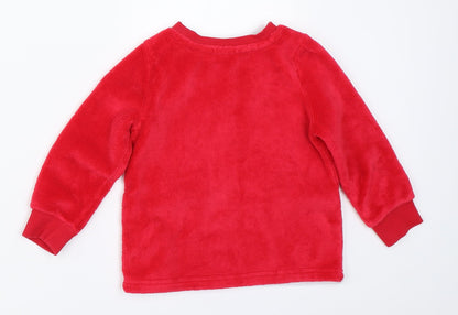 Disney Girls Red Solid  Top Pyjama Top Size 3 Years  - Minnie mouse
