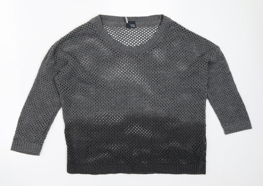Sparkle & Fade Womens Grey   Pullover Jumper Size S