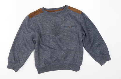 Additional front view of Rebel boys’ blue pullover sweatshirt, size 5-6, years