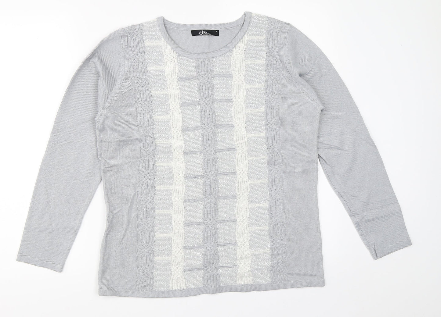 Bm Collection Womens Blue   Pullover Jumper Size S