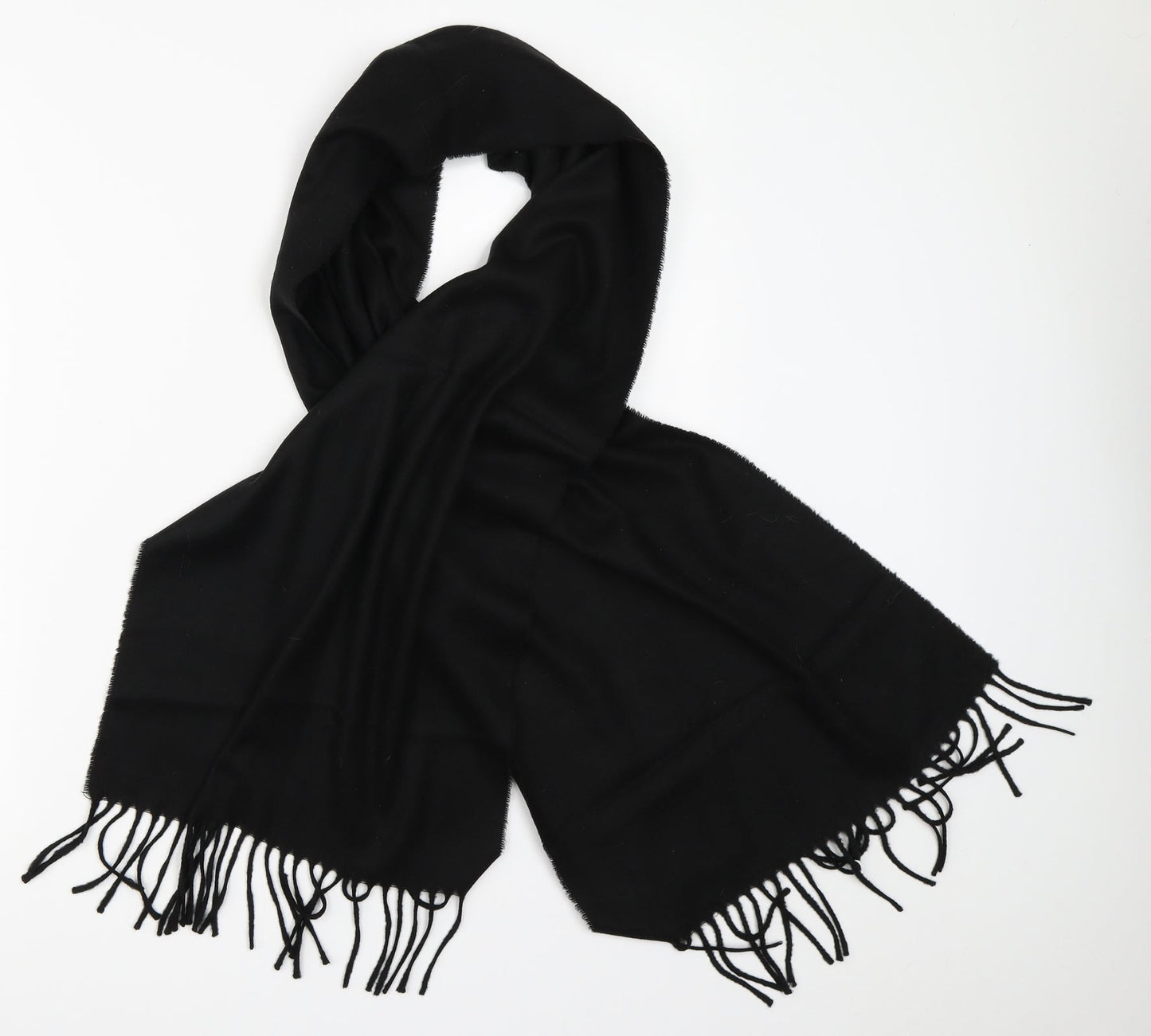 Preworn Womens Black    Scarf