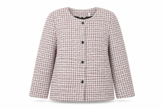 Anthology Womens Pink Check  Overcoat Coat Size 14