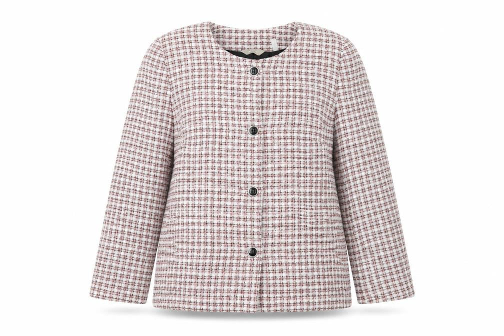 Anthology Womens Pink Check  Overcoat Coat Size 14