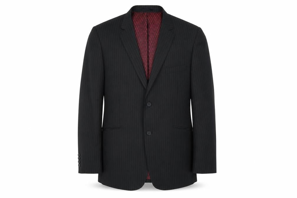 Taylor & Wright Mens Black Striped  Jacket Suit Jacket