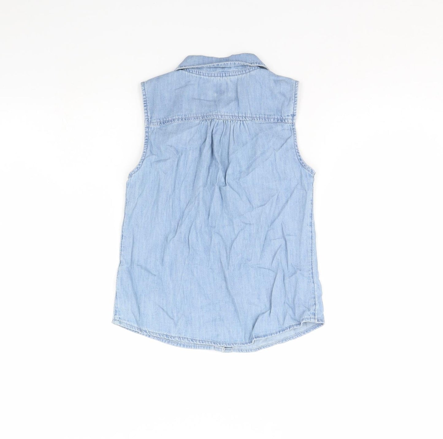 Gap Girls Blue  Denim Basic Button-Up Size M