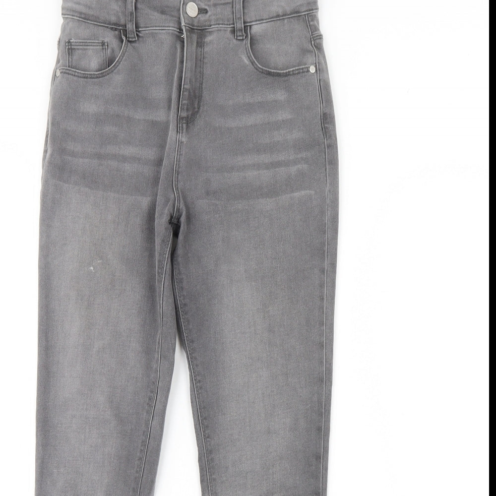 Denim & Co. Girls Grey  Denim Skinny Jeans Size 11 Years