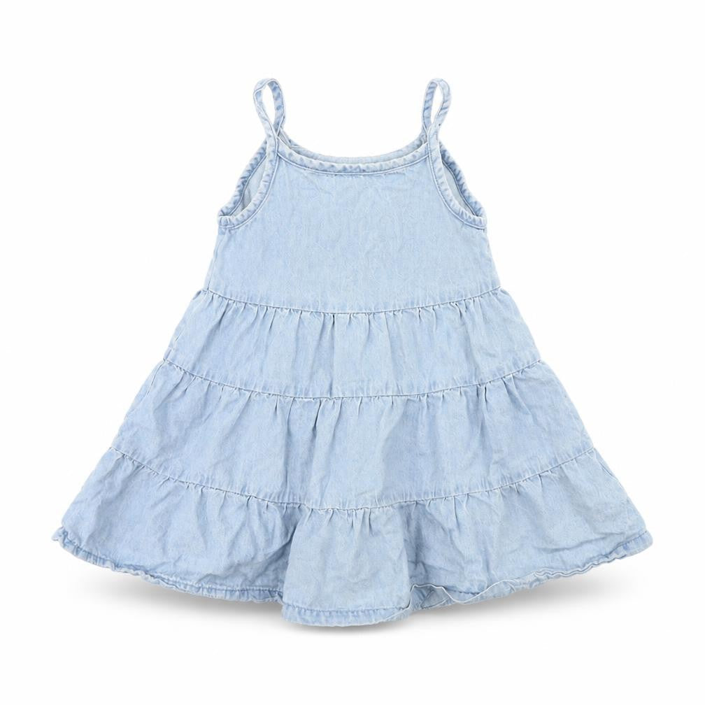 M&Co Girls Blue  Denim Fit & Flare  Size 18 Months