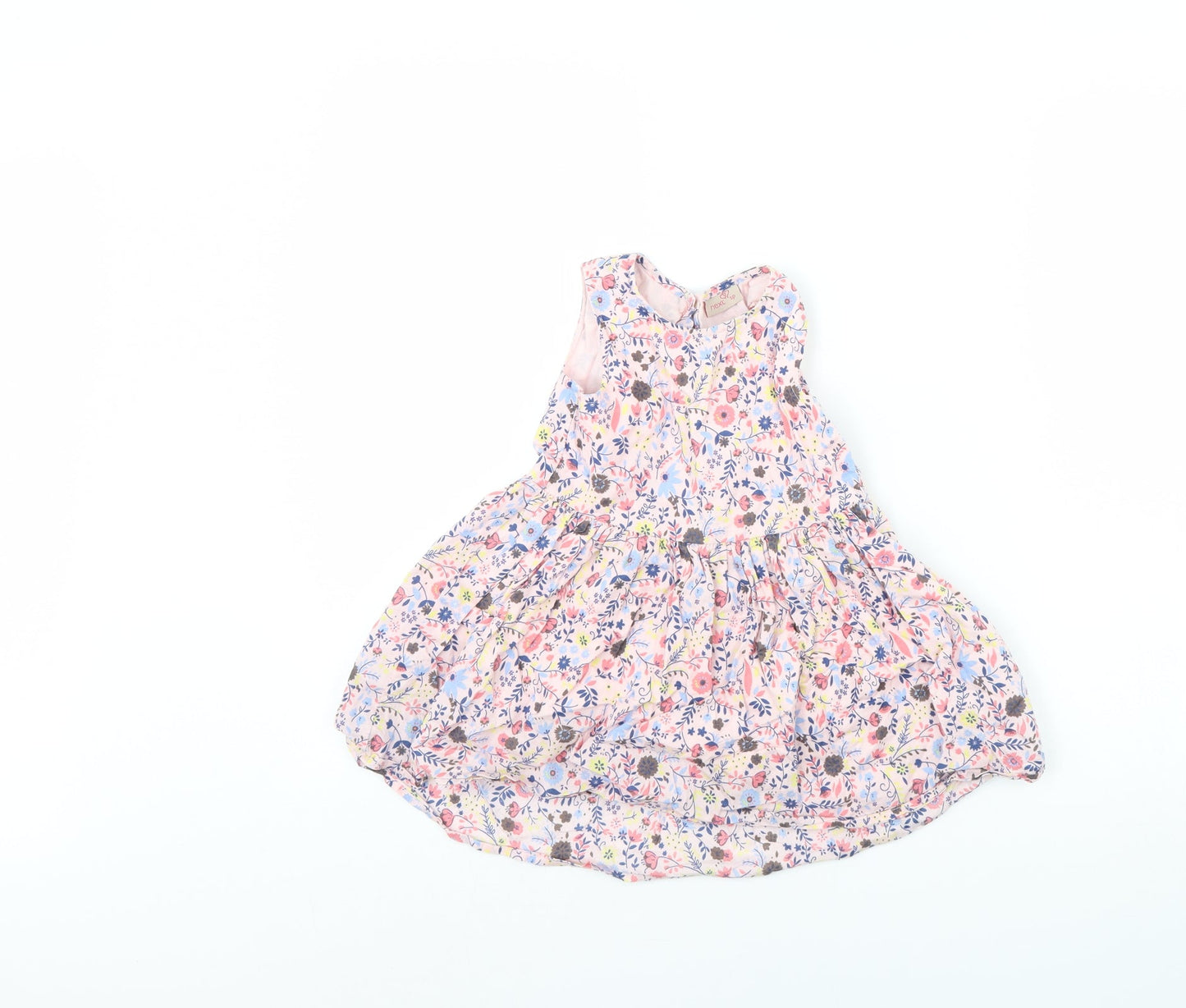NEXT Girls Pink Floral  Fit & Flare  Size 18 Months