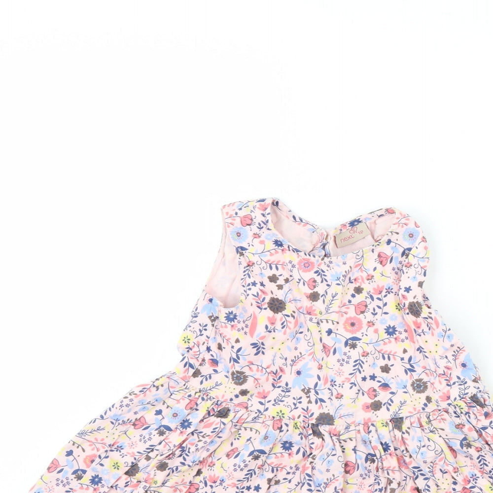 NEXT Girls Pink Floral  Fit & Flare  Size 18 Months
