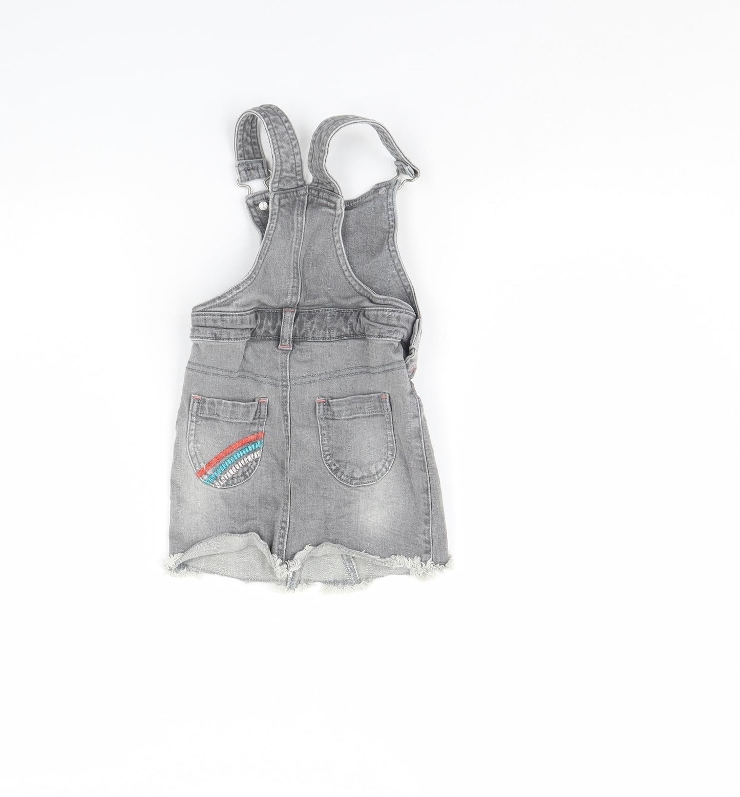 M&Co Girls Grey  Denim Mini  Size 2 Years  - Rainbow