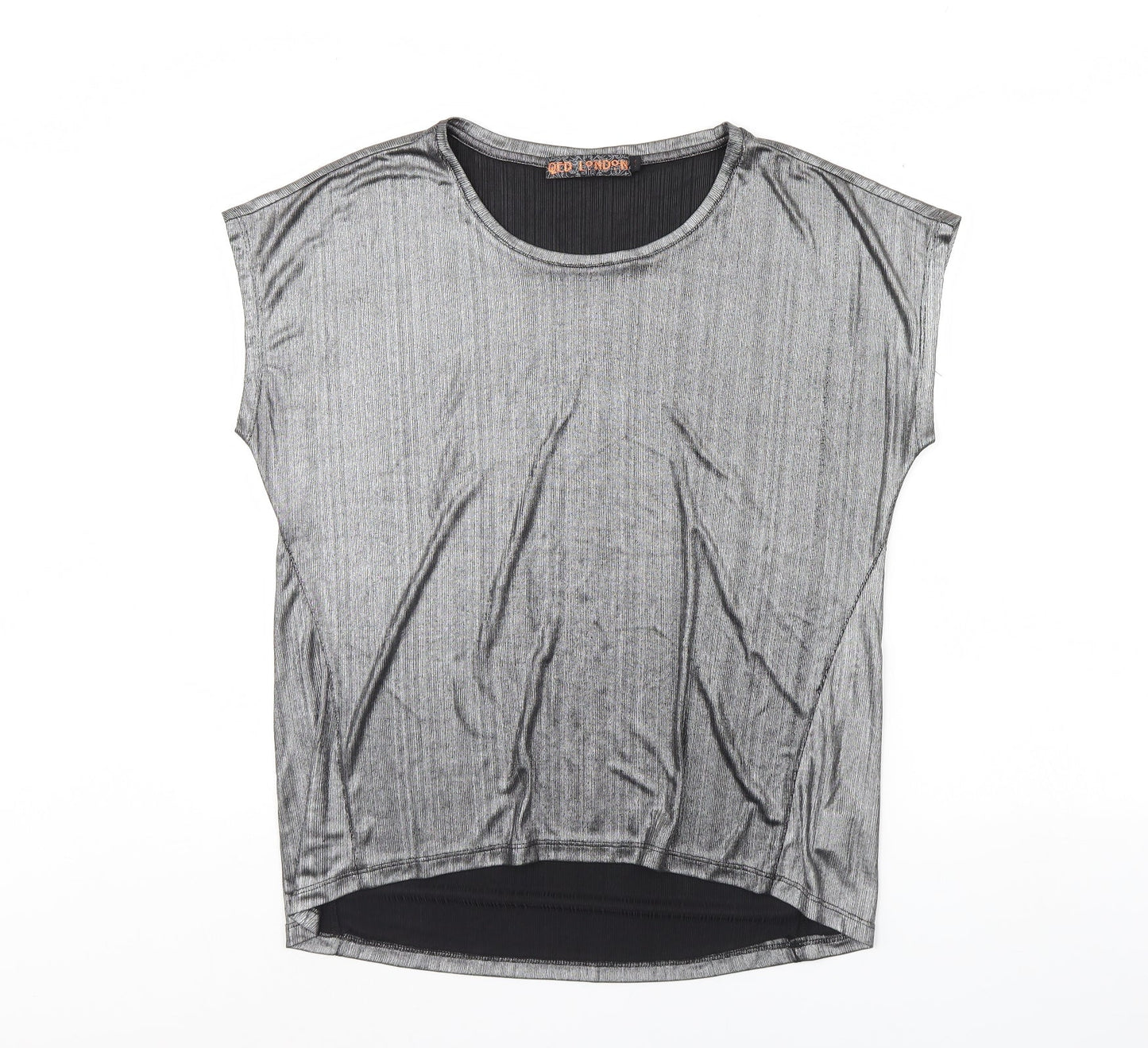 QED London Womens Silver   Basic T-Shirt Size S