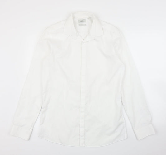 NEXT Mens White    Button-Up Size 15.5