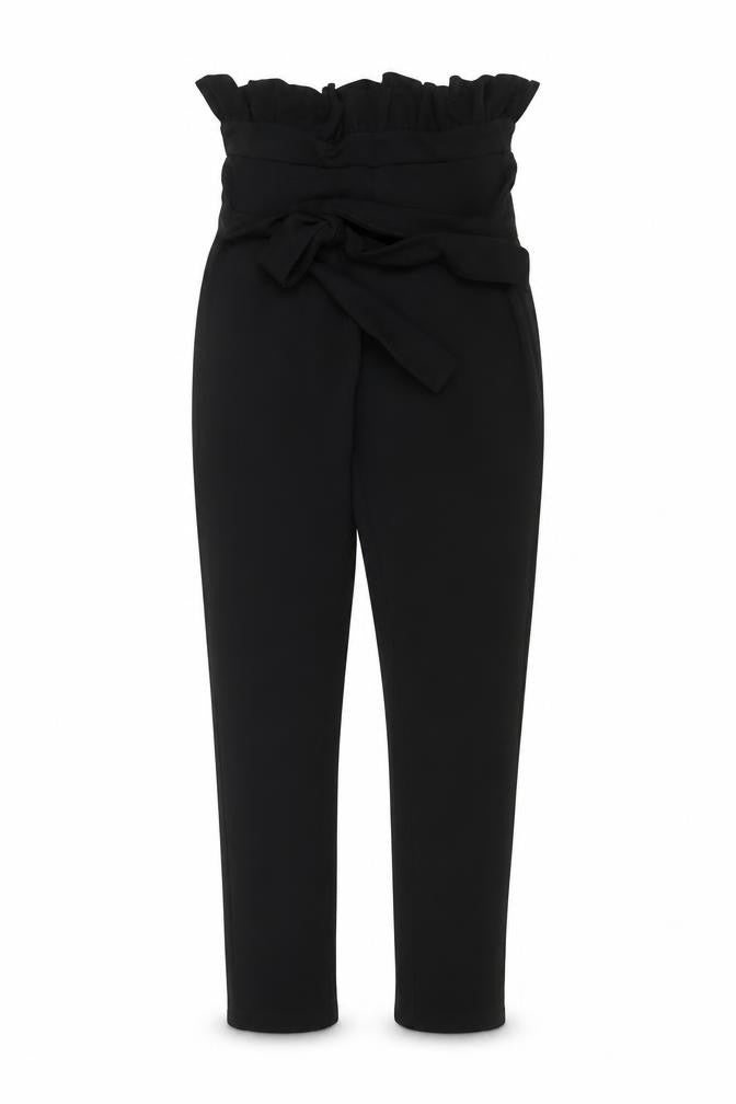Boohoo Womens Black   Carrot Trousers Size 6 L24 in