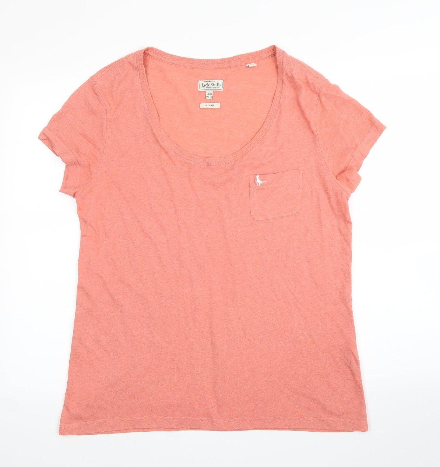 Jack Wills Womens Pink   Basic T-Shirt Size 4