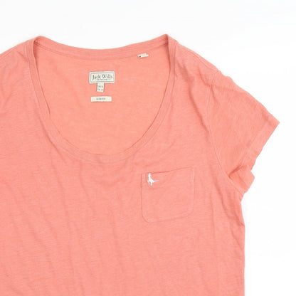Jack Wills Womens Pink   Basic T-Shirt Size 4