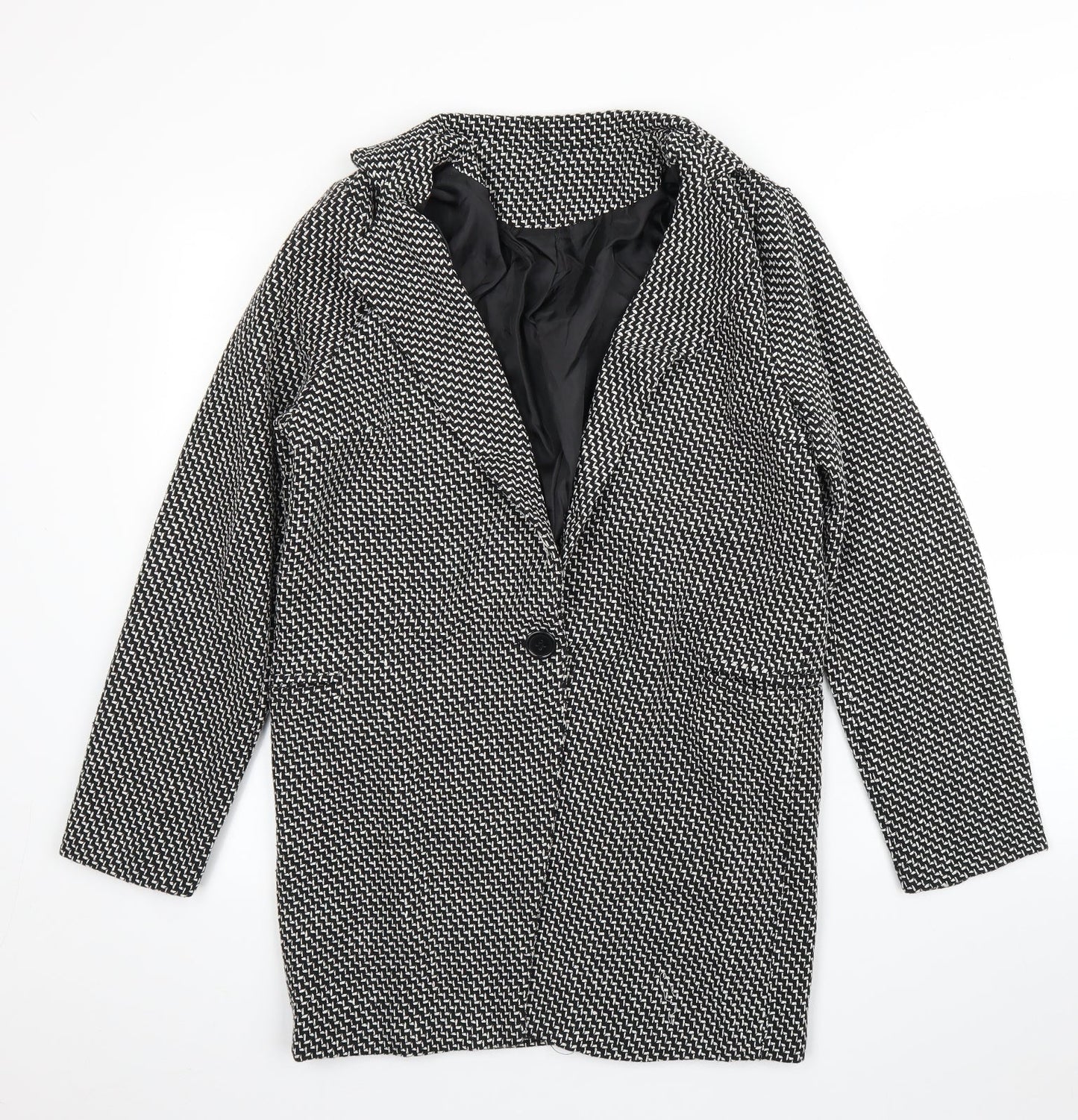 Preworn Womens Black   Overcoat Coat Size M
