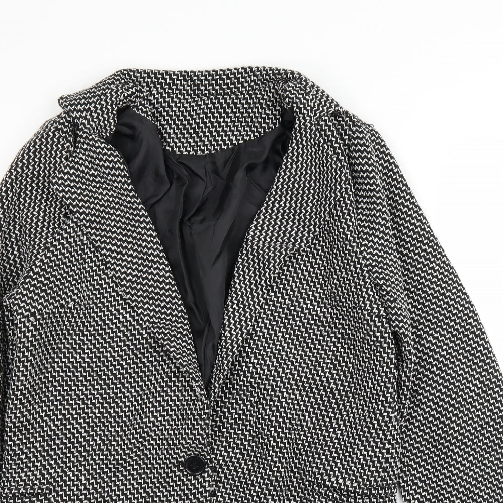 Preworn Womens Black   Overcoat Coat Size M