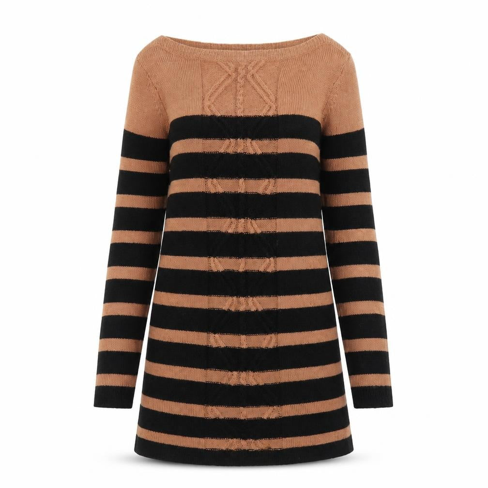 Wallis Womens Brown Striped  Pullover Jumper Size M
