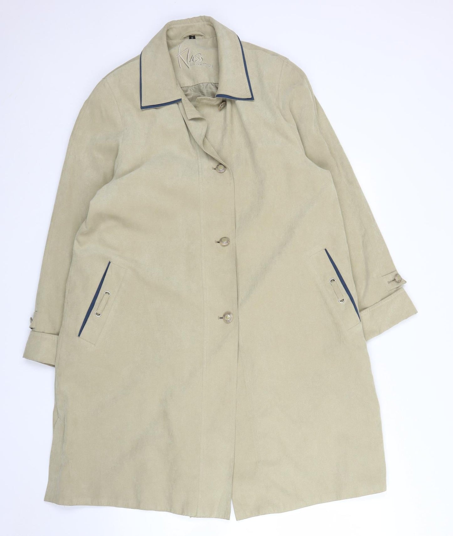 Klassic Womens Beige   Overcoat Coat Size 12