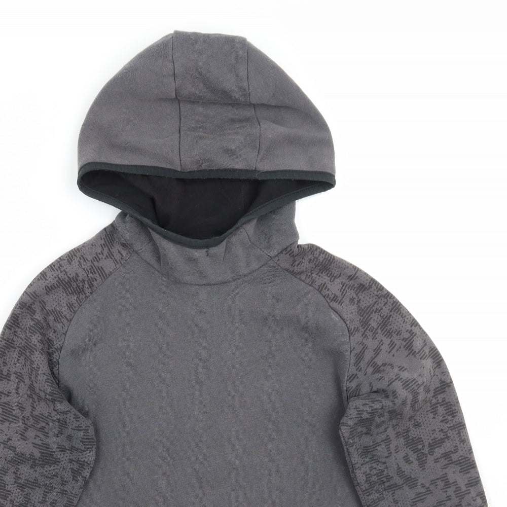DECATHLON Girls Grey   Pullover Hoodie Size 10 Years