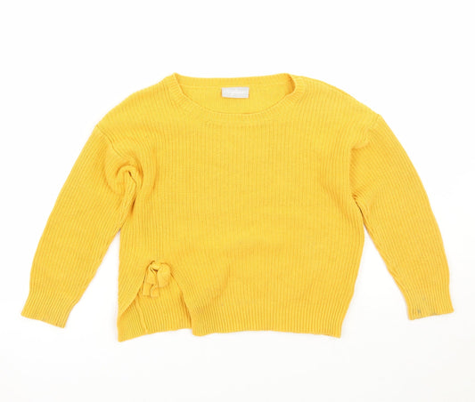 Matalan Girls Yellow   Pullover Jumper Size 6 Years