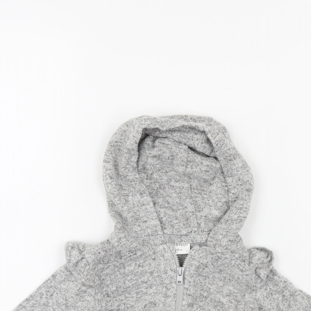 Fred & Flo  Grey   Full Zip Jumper Size 3-6 Months  - hoodie
