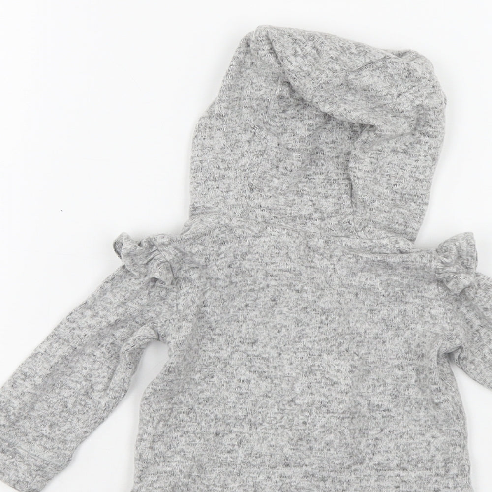 Fred & Flo  Grey   Full Zip Jumper Size 3-6 Months  - hoodie