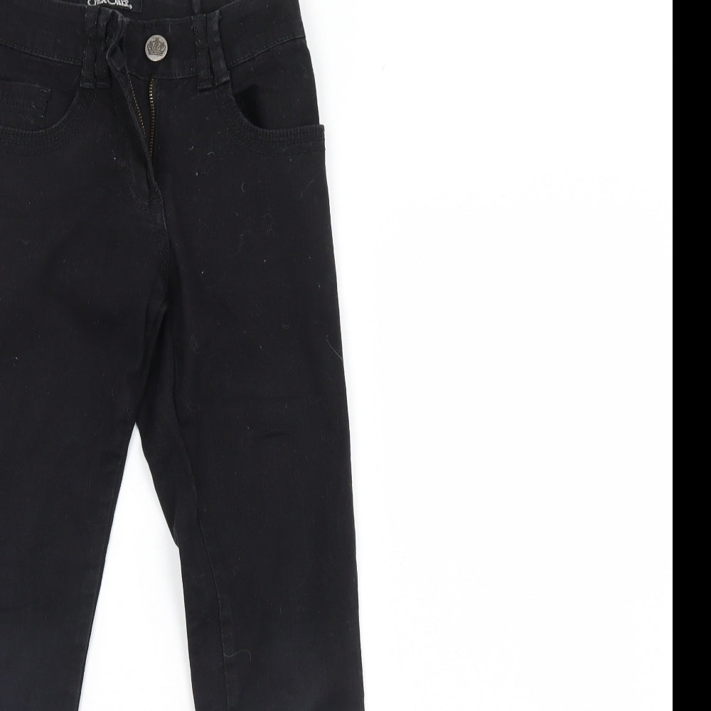 Cherokee Girls Black  Denim Straight Jeans Size 10-11 Years