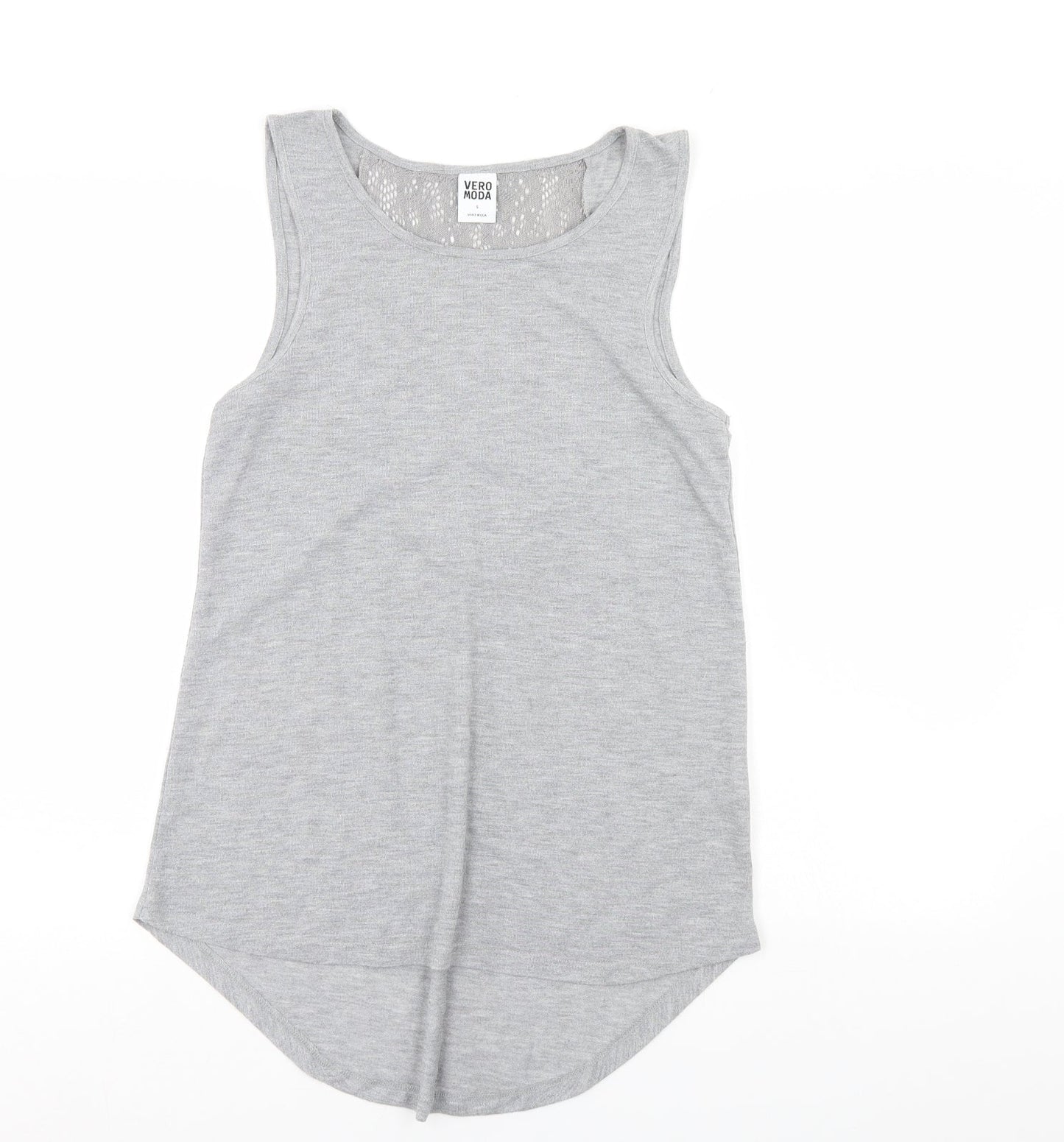 VERO MODA Womens Grey   Basic Tank Size S