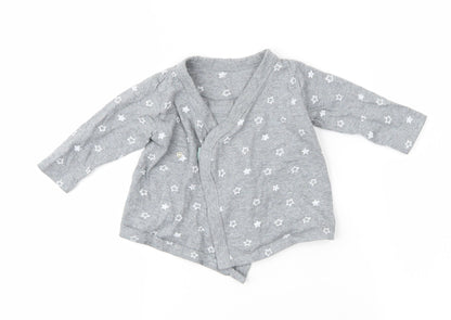 Additional front view of Marks & Spencer Baby Grey Spotted Basic T-Shirt, size 3-6, Months