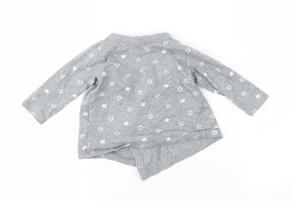 Back view of Marks & Spencer Baby Grey Spotted Basic T-Shirt, size 3-6, Months