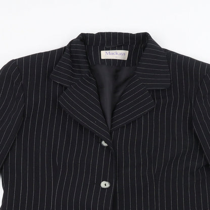 Close-up detail of Mackays Blue Jacket, size 12