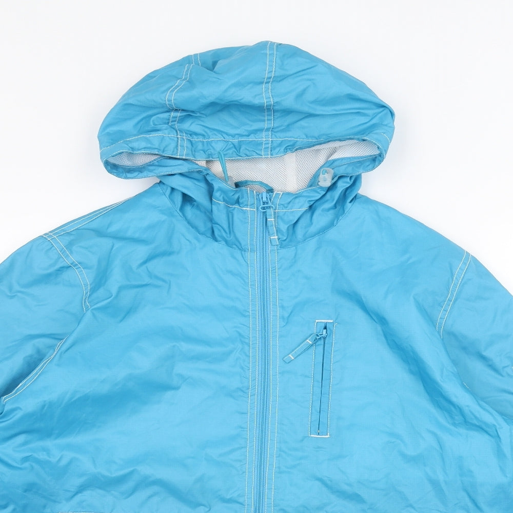Reflections Womens Blue   Rain Coat Coat Size M