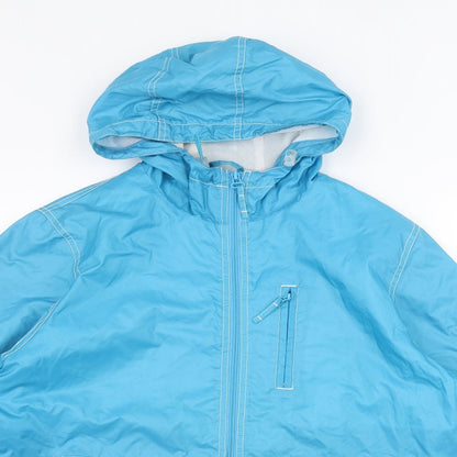Reflections Womens Blue   Rain Coat Coat Size M