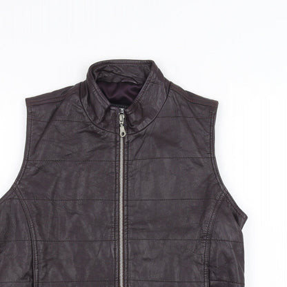 Close-up detail of b.young women’s purple jacket, size S