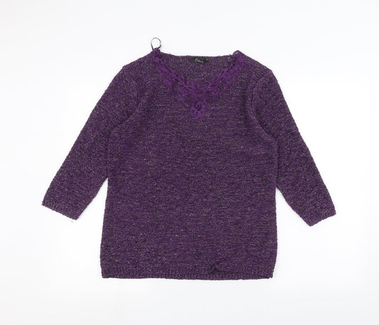 BM Womens Purple   Pullover Jumper Size M