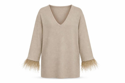 FLAM Mode Womens Brown   Pullover Jumper Size M