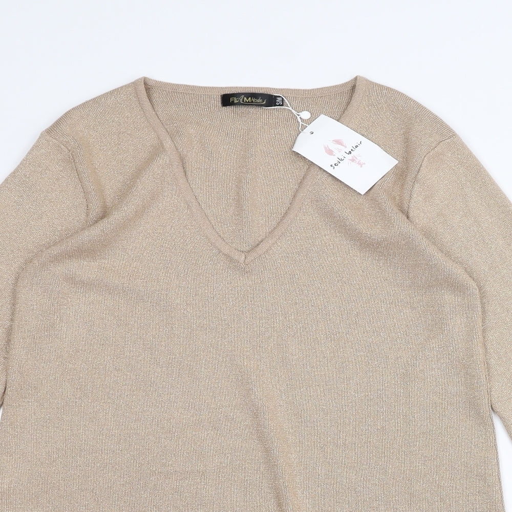 FLAM Mode Womens Brown   Pullover Jumper Size M