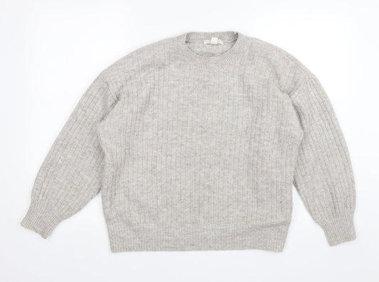 H&M Womens Grey   Pullover Jumper Size M