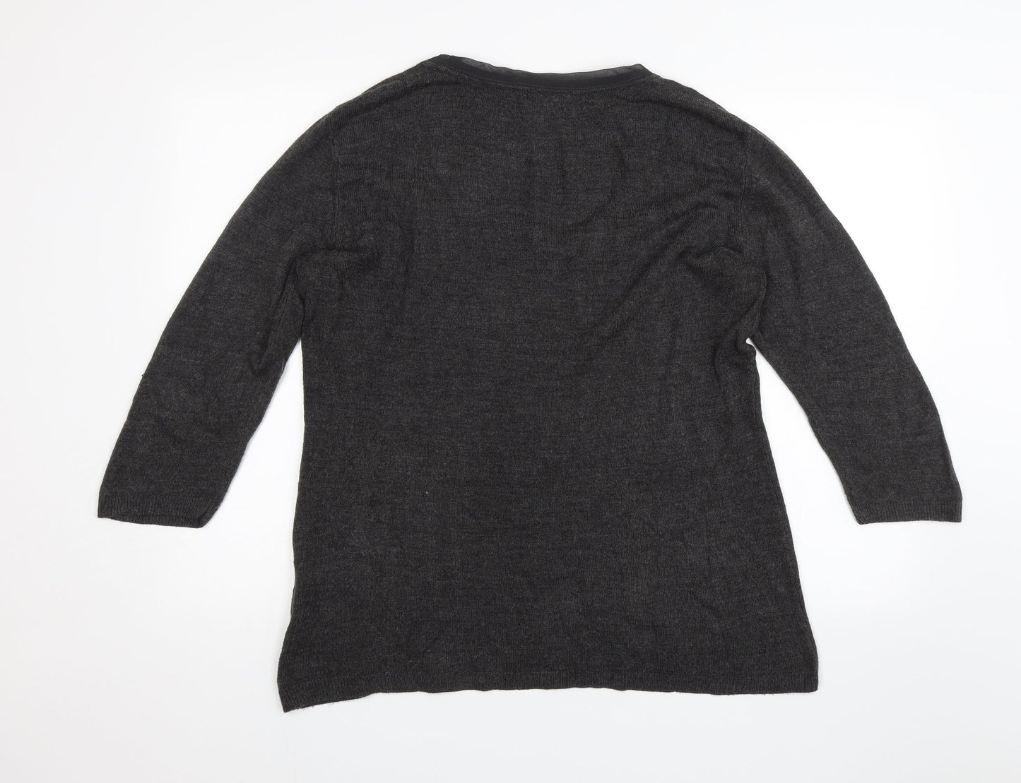 New York & Company Womens Grey   Pullover Jumper Size XL