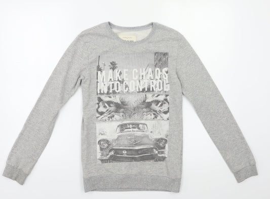 River Island Girls Grey   Pullover Sweatshirt Size 9-10 Years