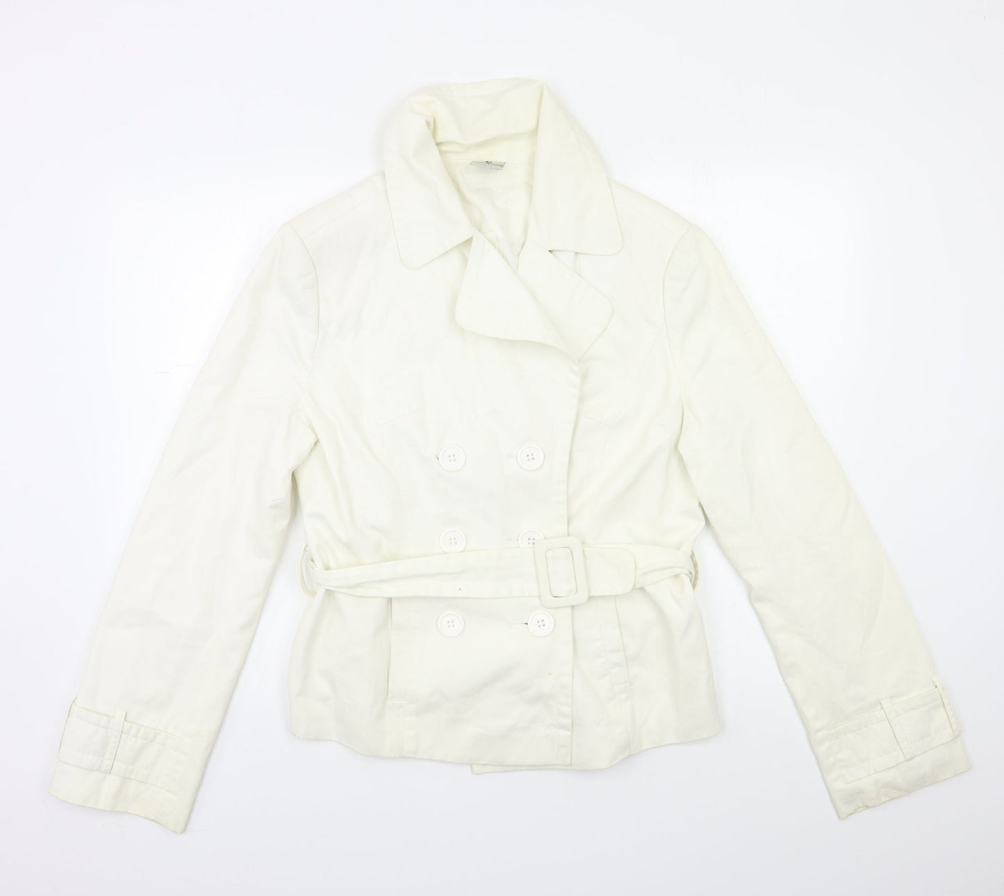 Xe Womens White   Pea Coat Coat Size 16