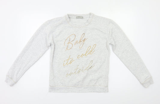 New Look Womens Grey   Pullover Sweatshirt Size 8
